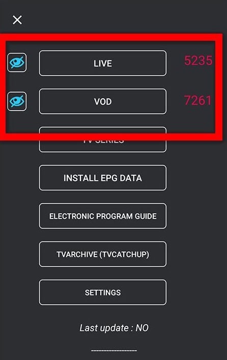 Live and VOD channels available in IPTV Arena via GSE Smart IPTV
