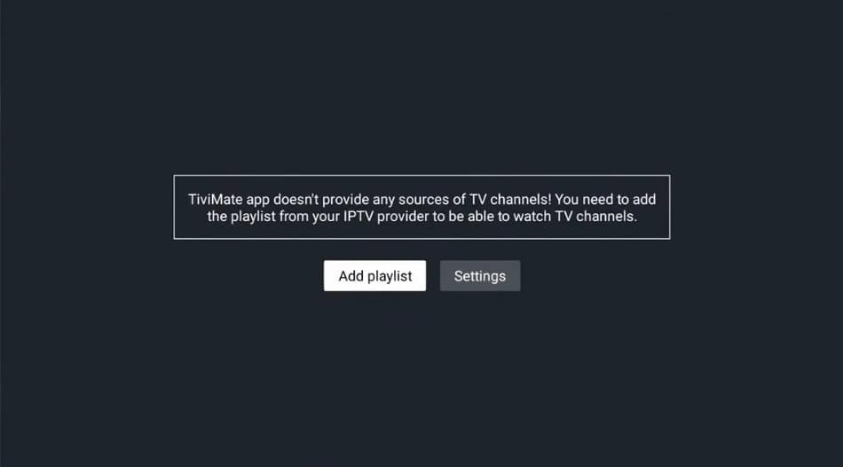 TiviMate add playlist screen for IPTV Arena setup on Android TV